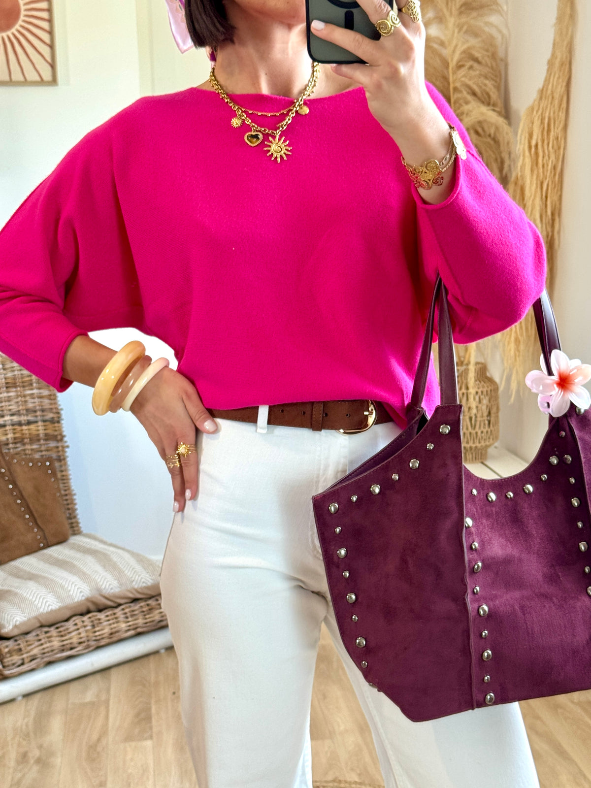 Top CALY fushia