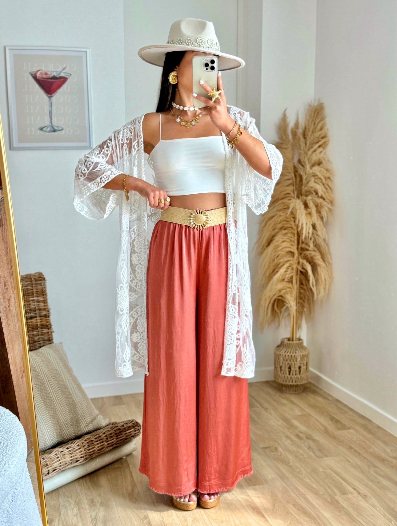 Pantalon NISSA terracotta