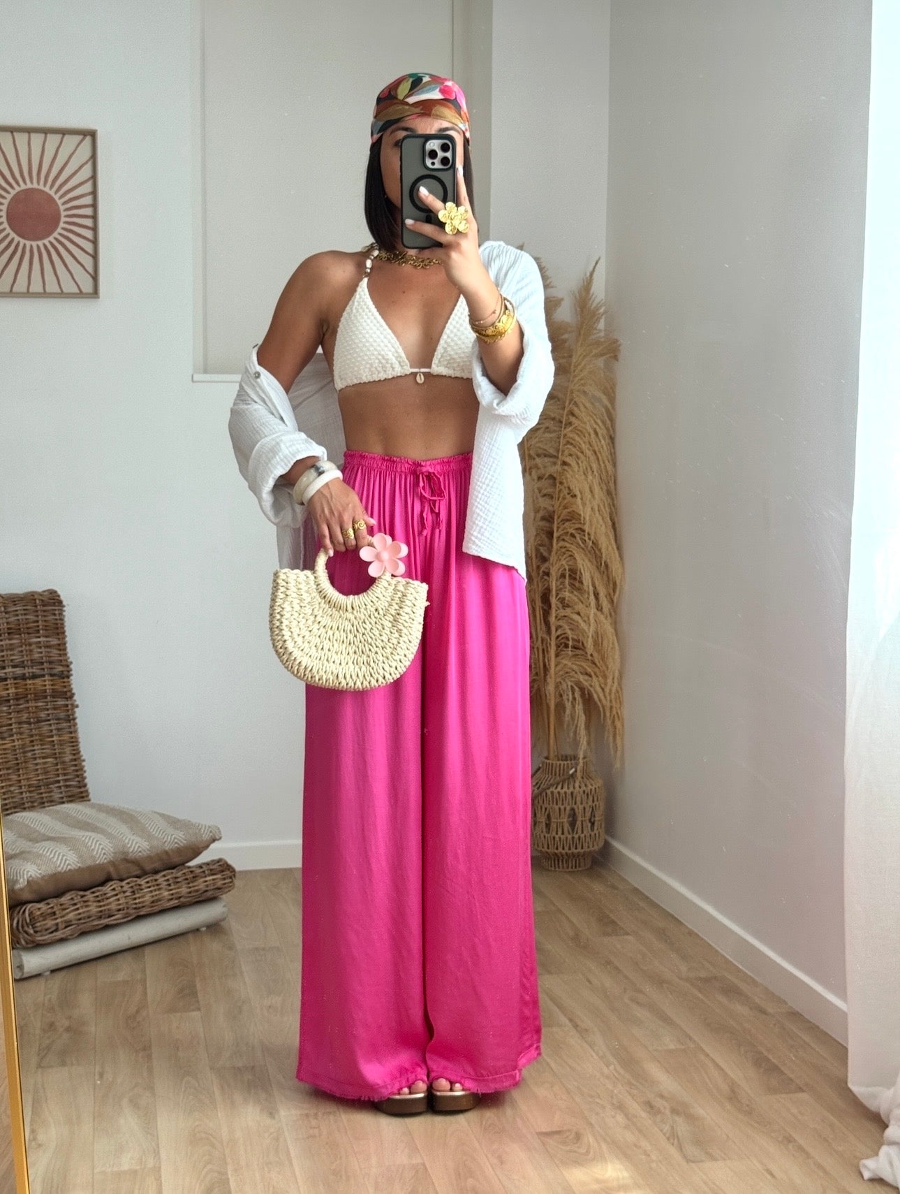 Pantalon NISSA rose