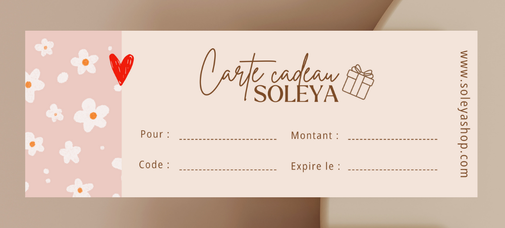 Carte cadeau physique Soleya