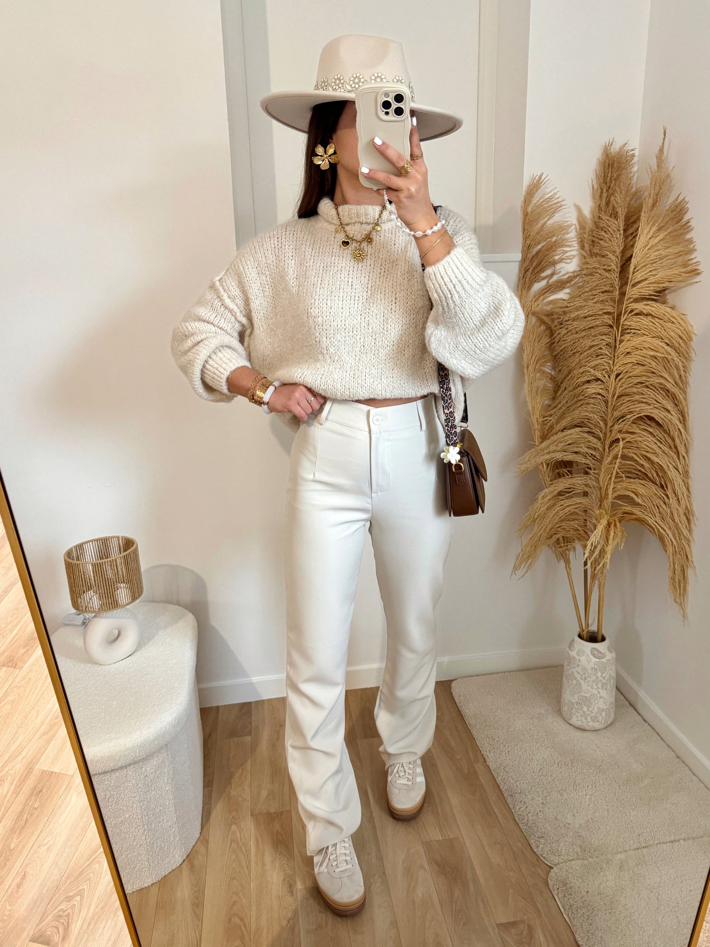 Pantalon PAULINE fluide écru