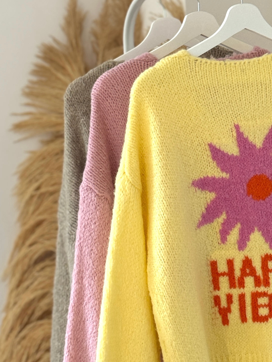 Gilet ALIZEE jaune "Happy vibes"