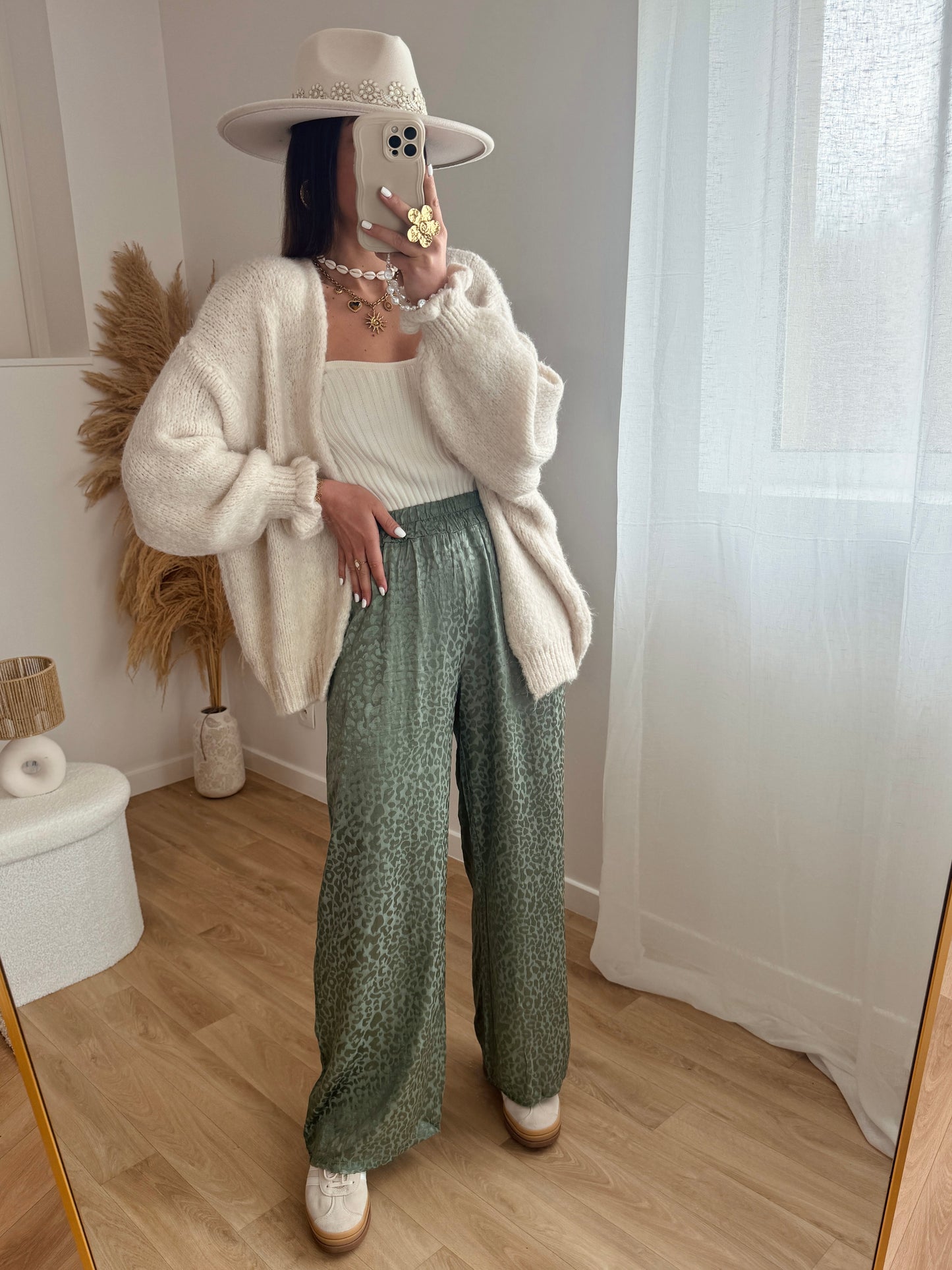 Pantalon GINA kaki léopard