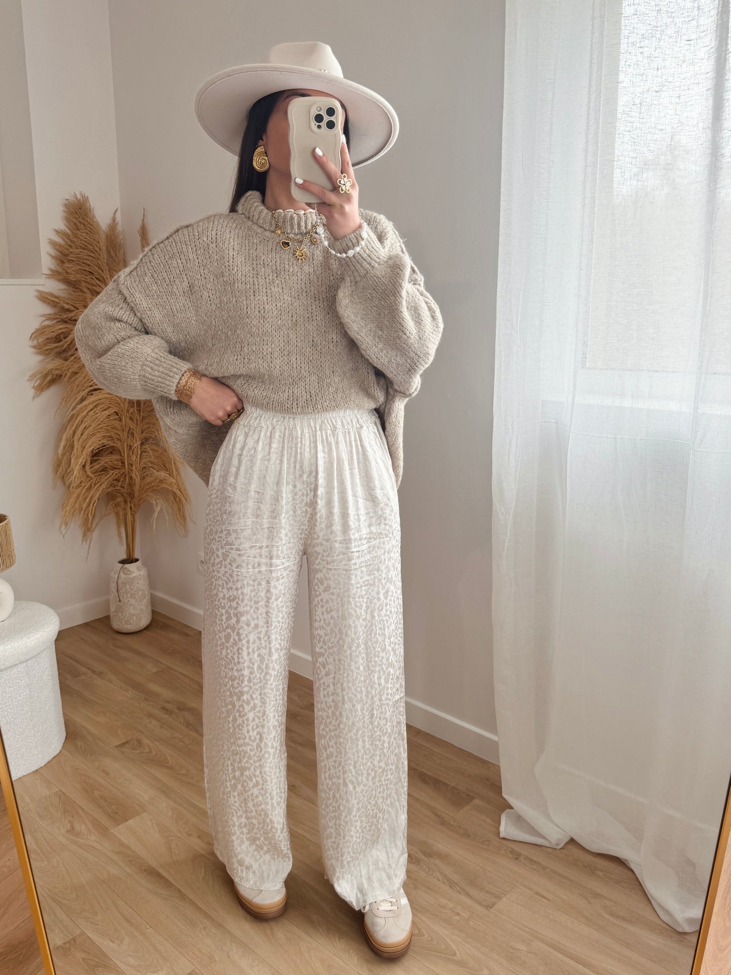 Pantalon GINA beige léopard