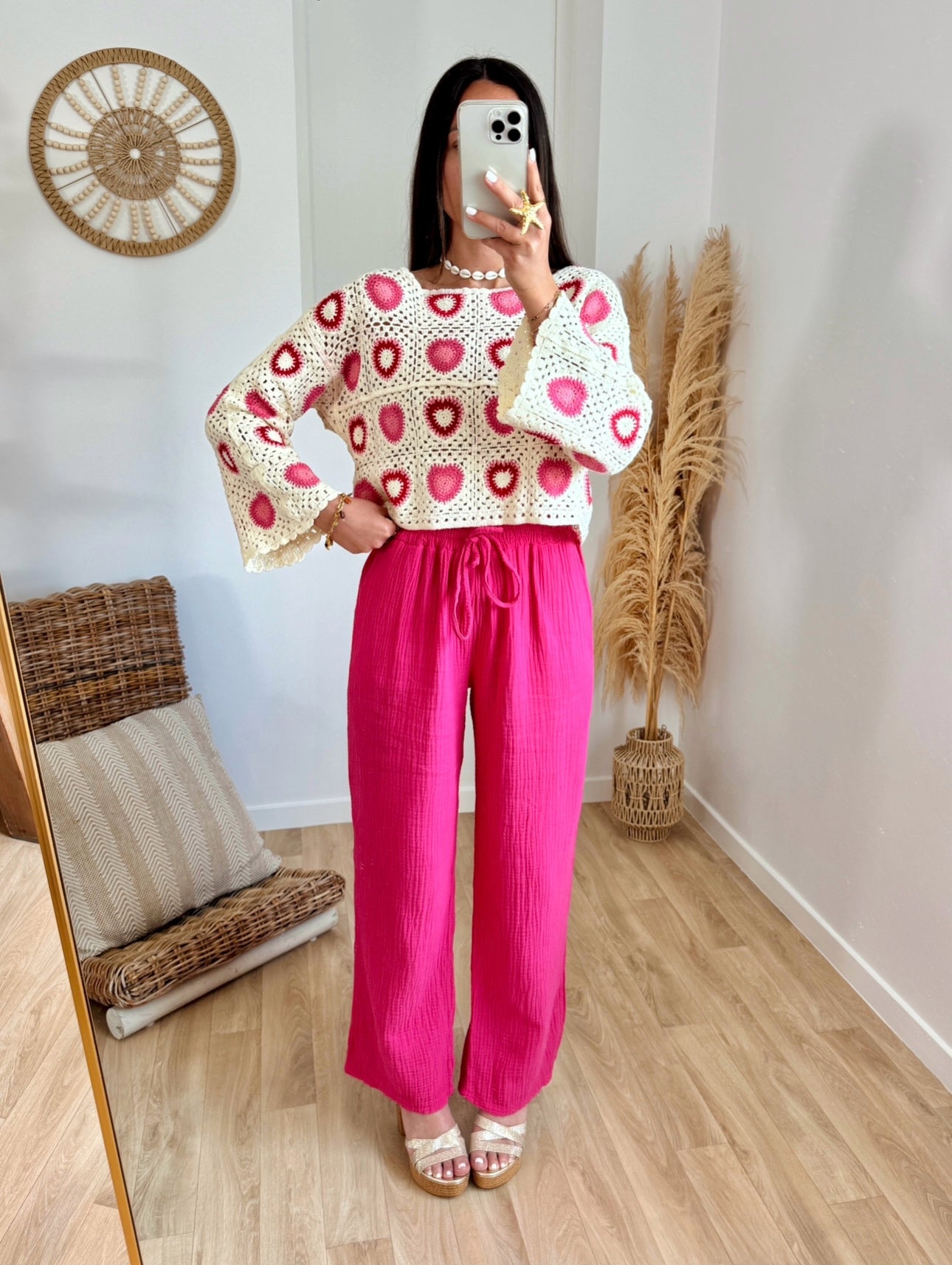 Top FLORE crochet