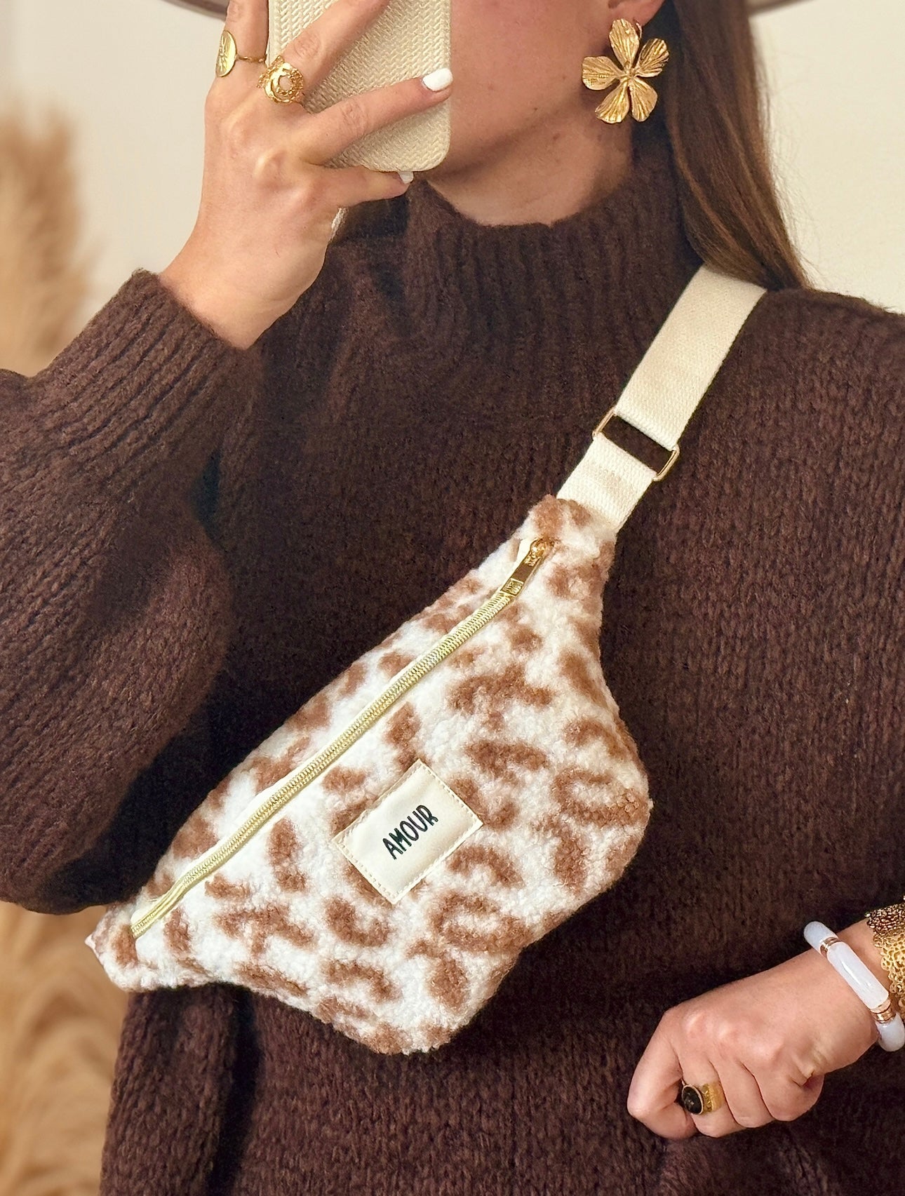 LOUISE leopard fanny pack