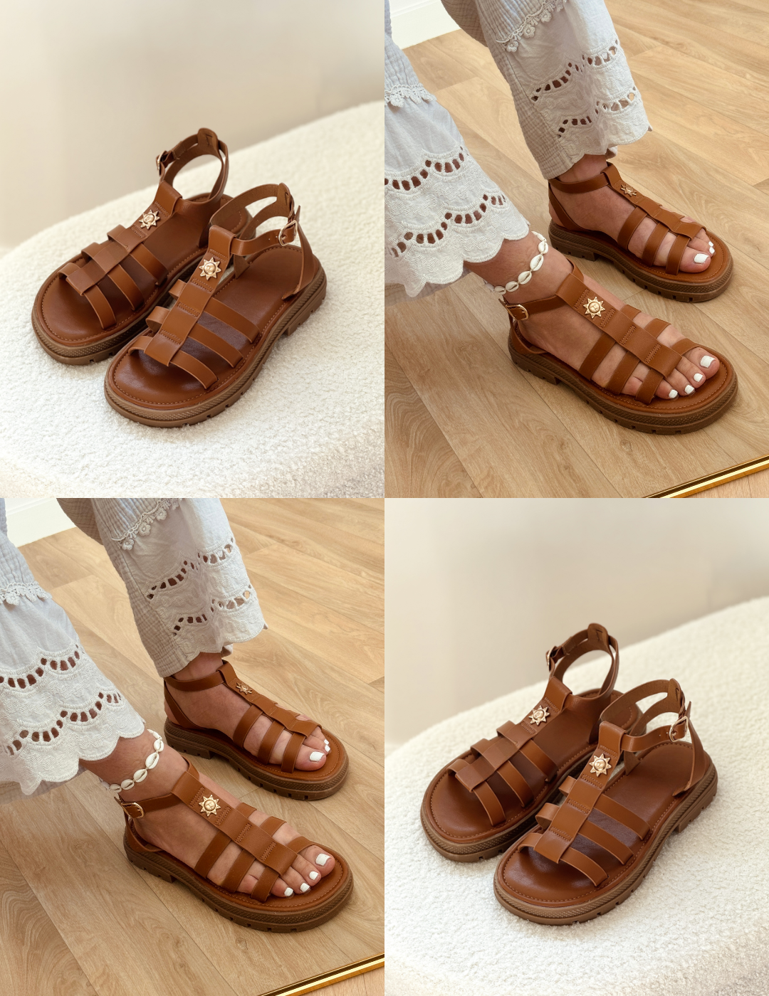 Sandales LEON camel