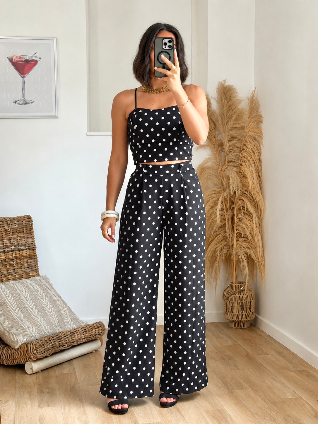 Ensemble GABY à pois noir