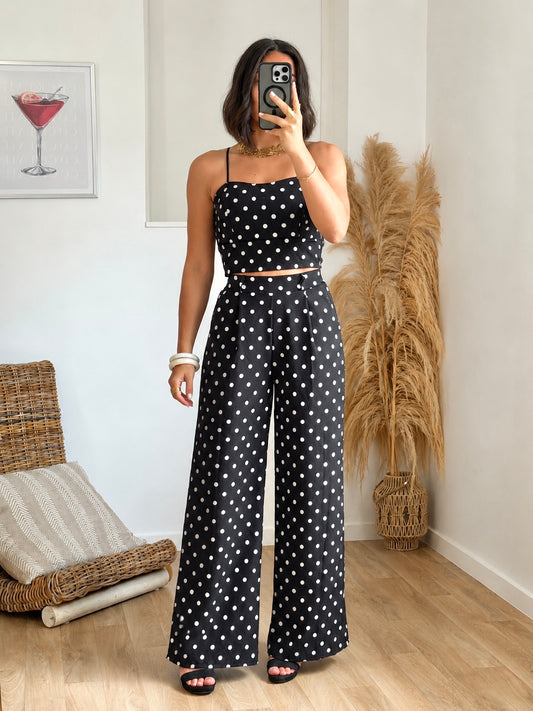 Ensemble GABY à pois noir
