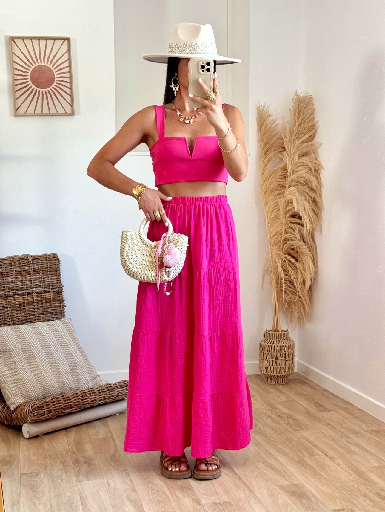 Jupe HORTENCE fushia