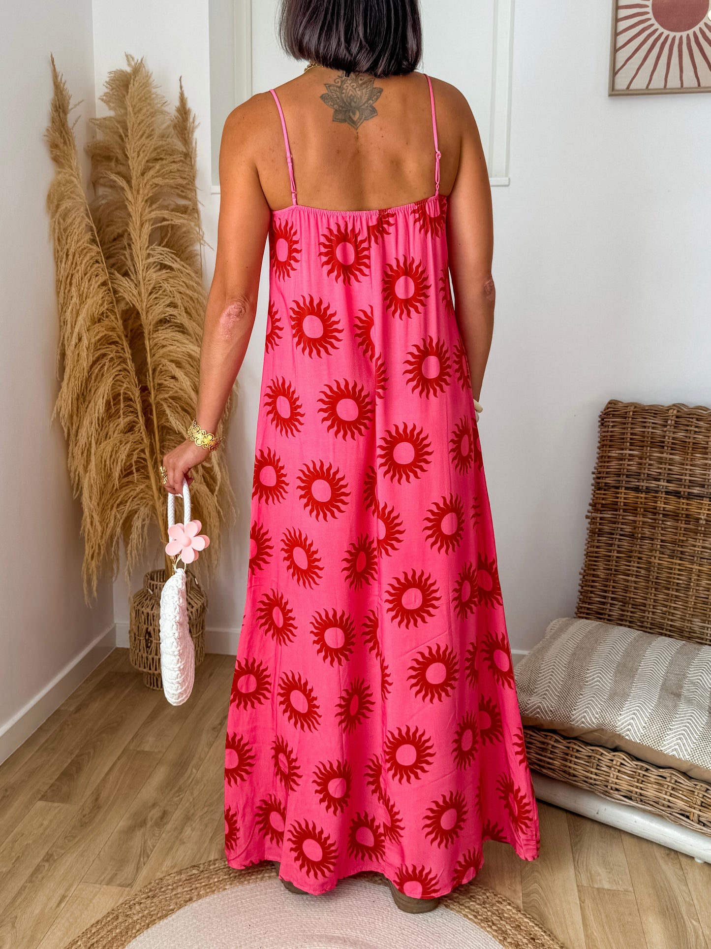 Robe ELIA rose & rouge