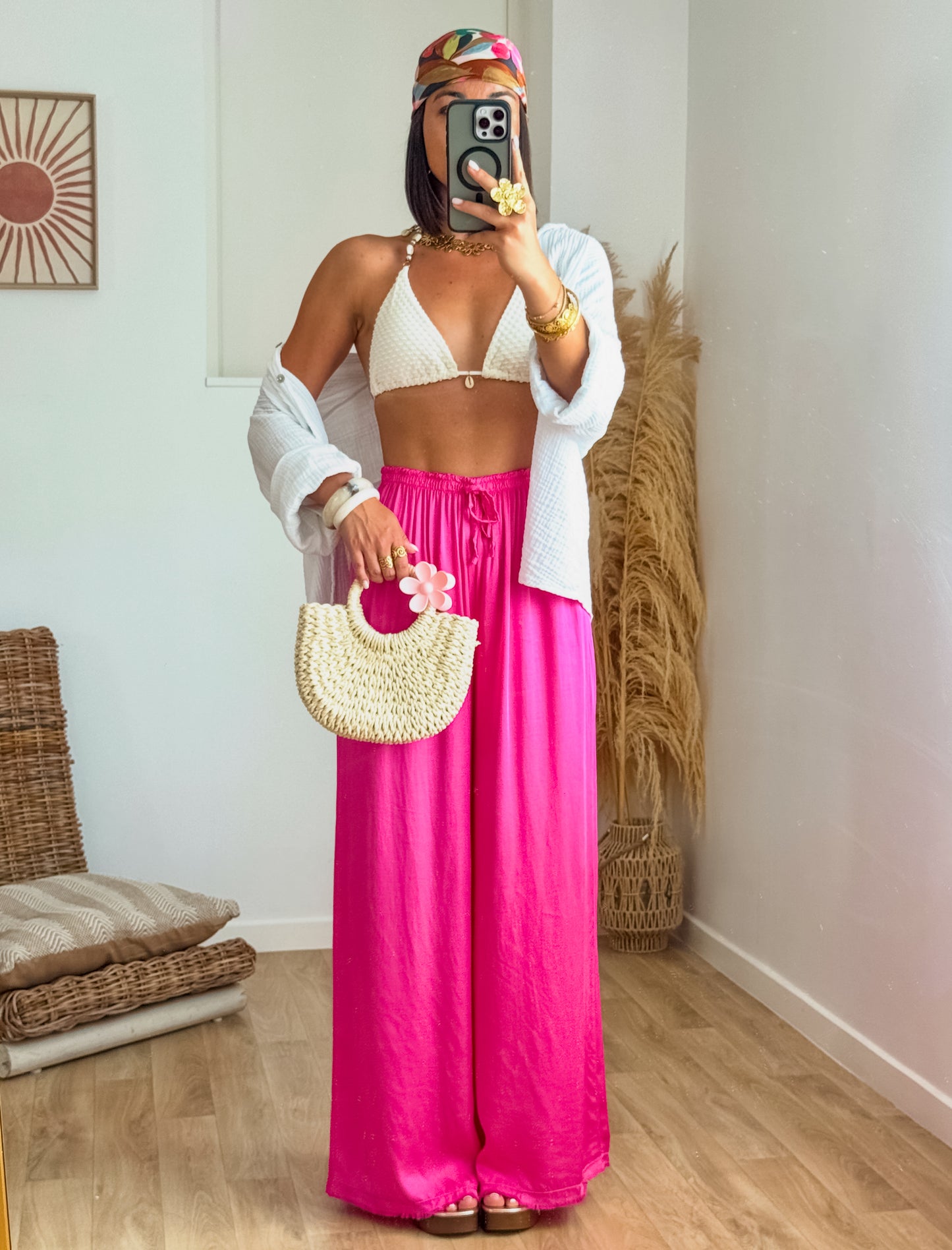 Pantalon NISSA rose
