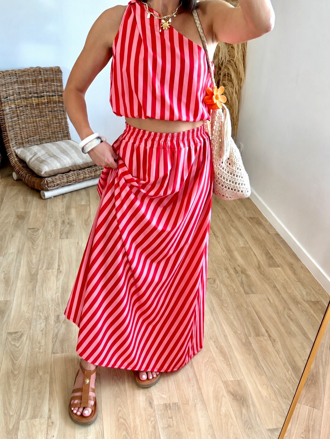Ensemble LÉNA rayé