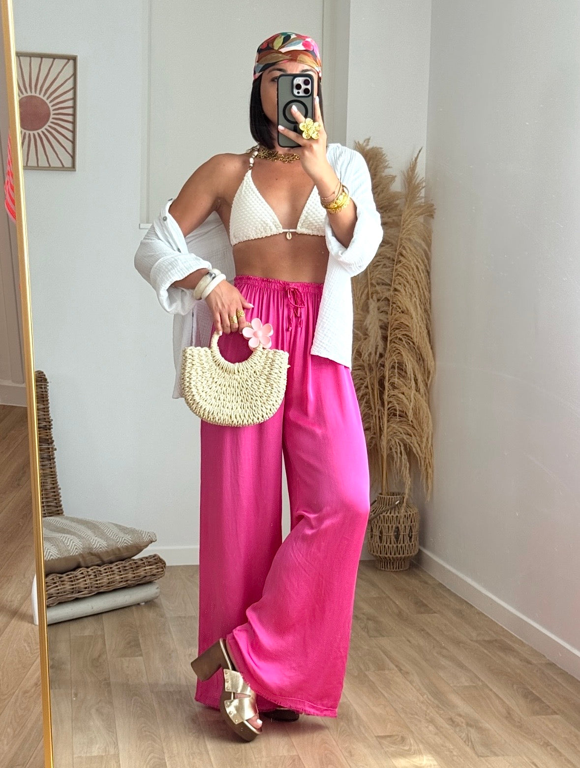 Pantalon NISSA rose