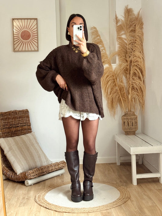 Pull ELY chocolat