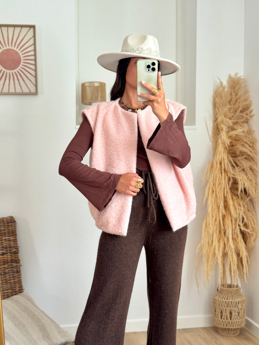Gilet JEANNE rose