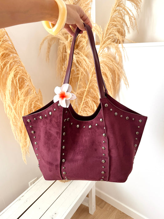 Sac NELIA à clous – Bordeaux