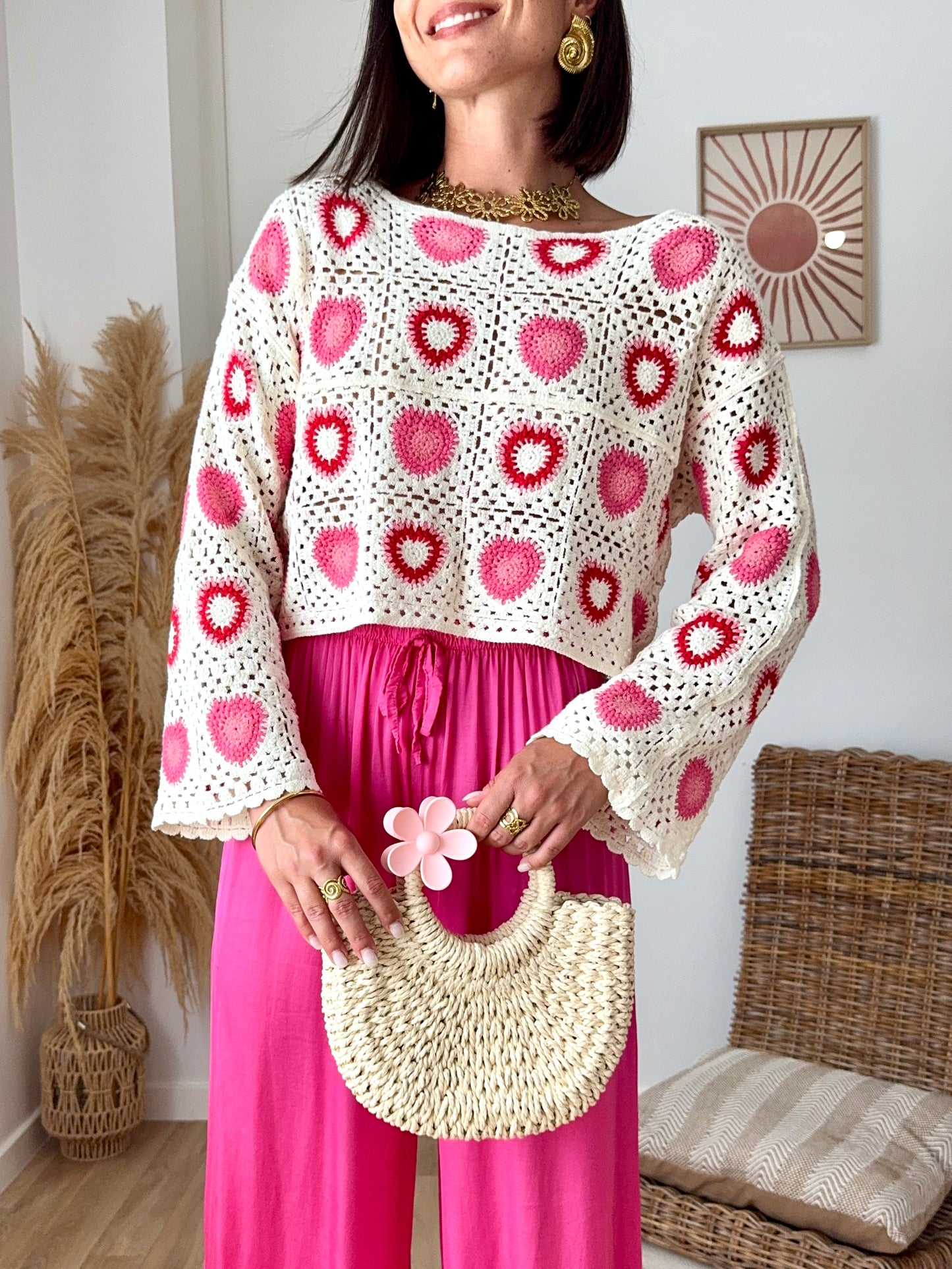 Top FLORE crochet