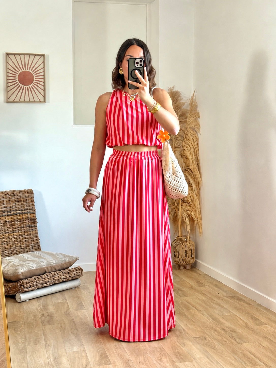 Ensemble LÉNA rayé