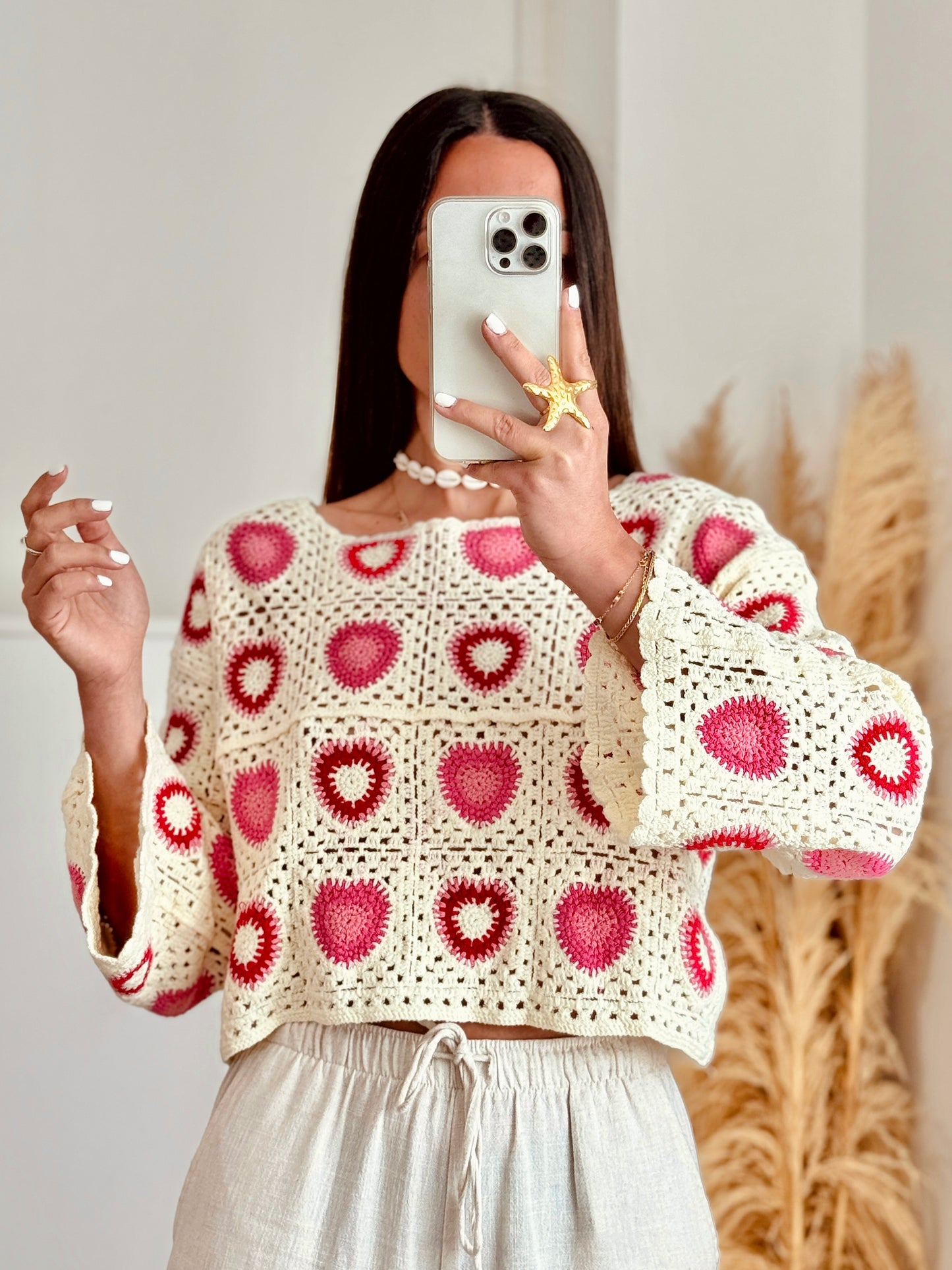 Top FLORE crochet