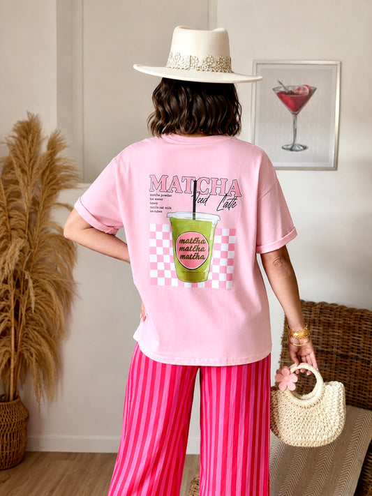 T-shirt MATCHA rose (réassort 31/05)