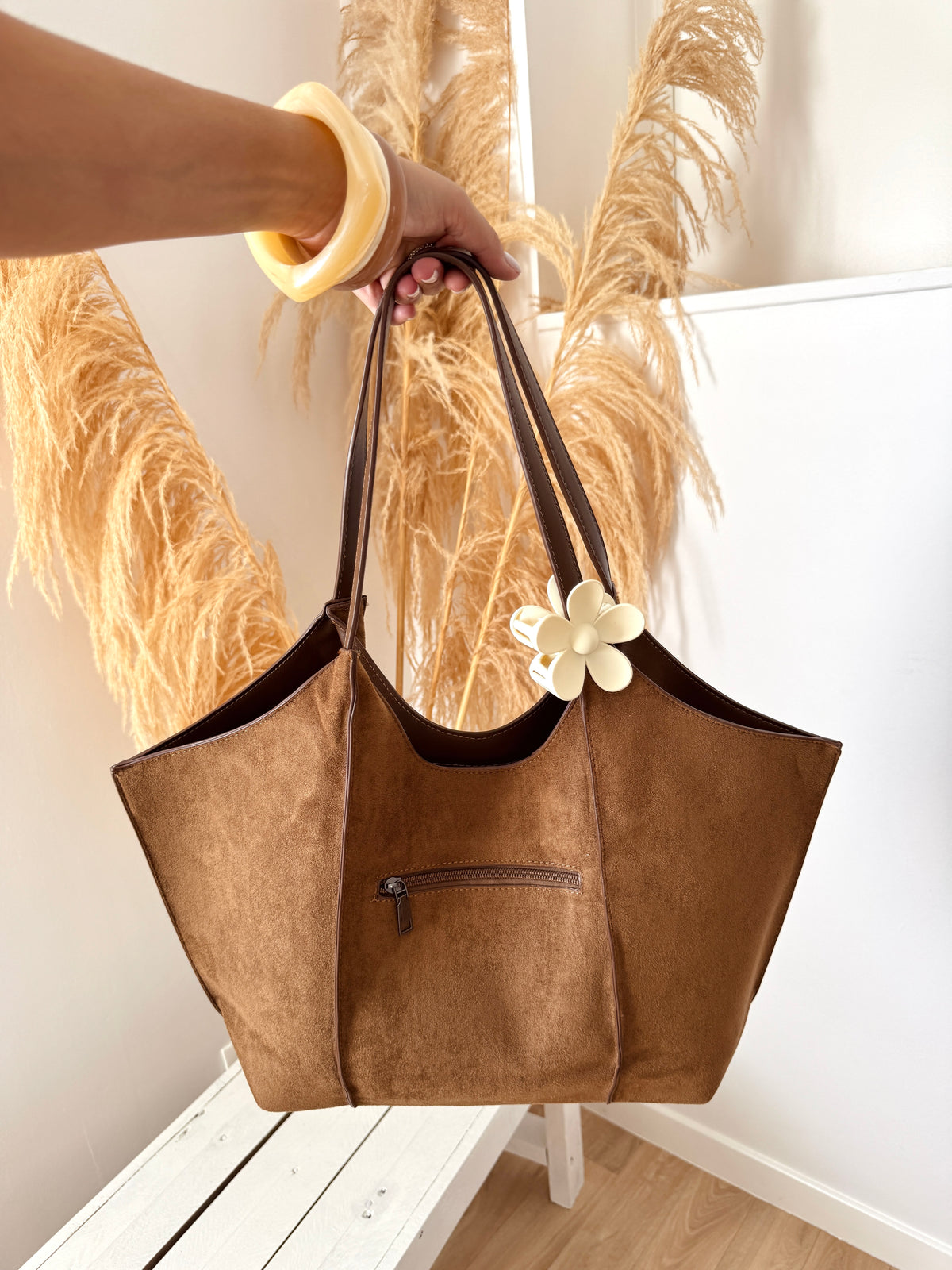 Sac NELIA à clous – camel