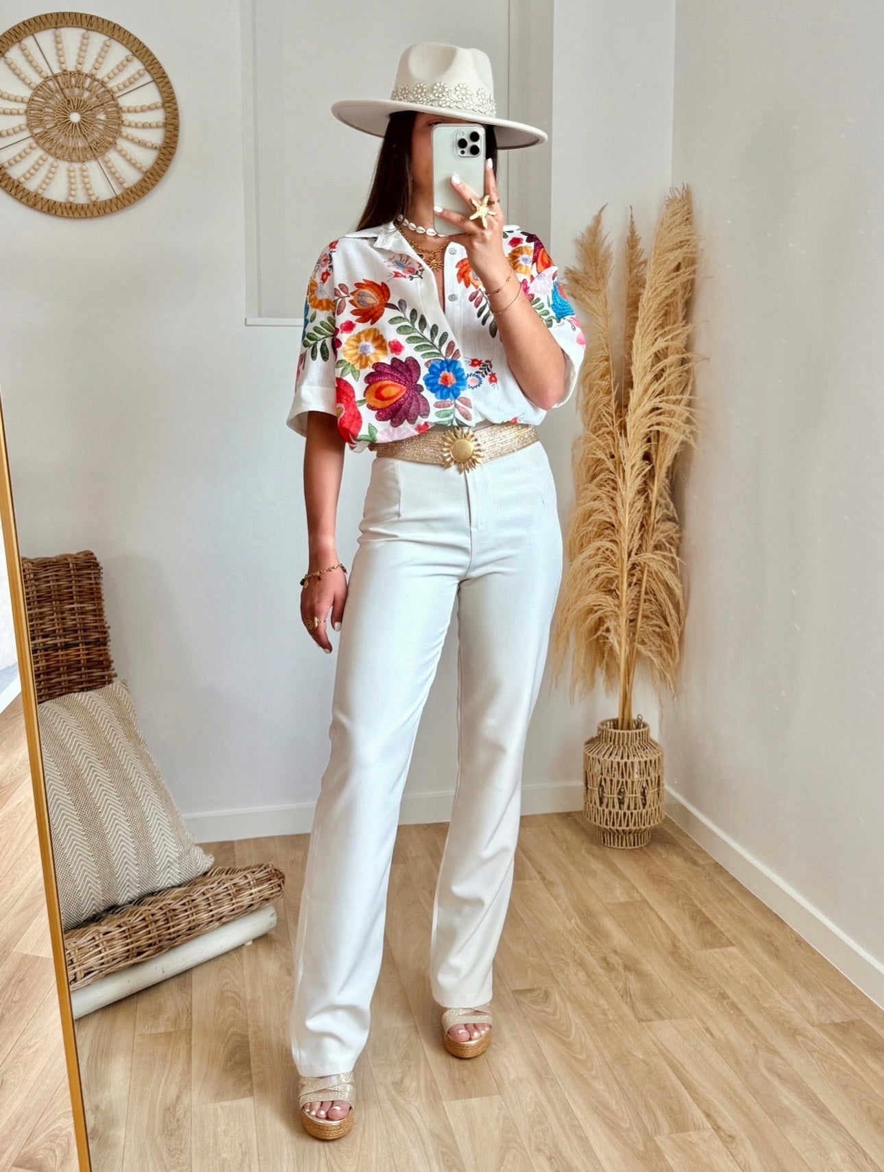 Pantalon PAULINE fluide écru