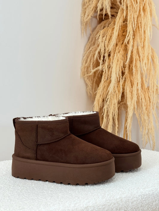 Bottines ZÉLIE à plateforme chocolat