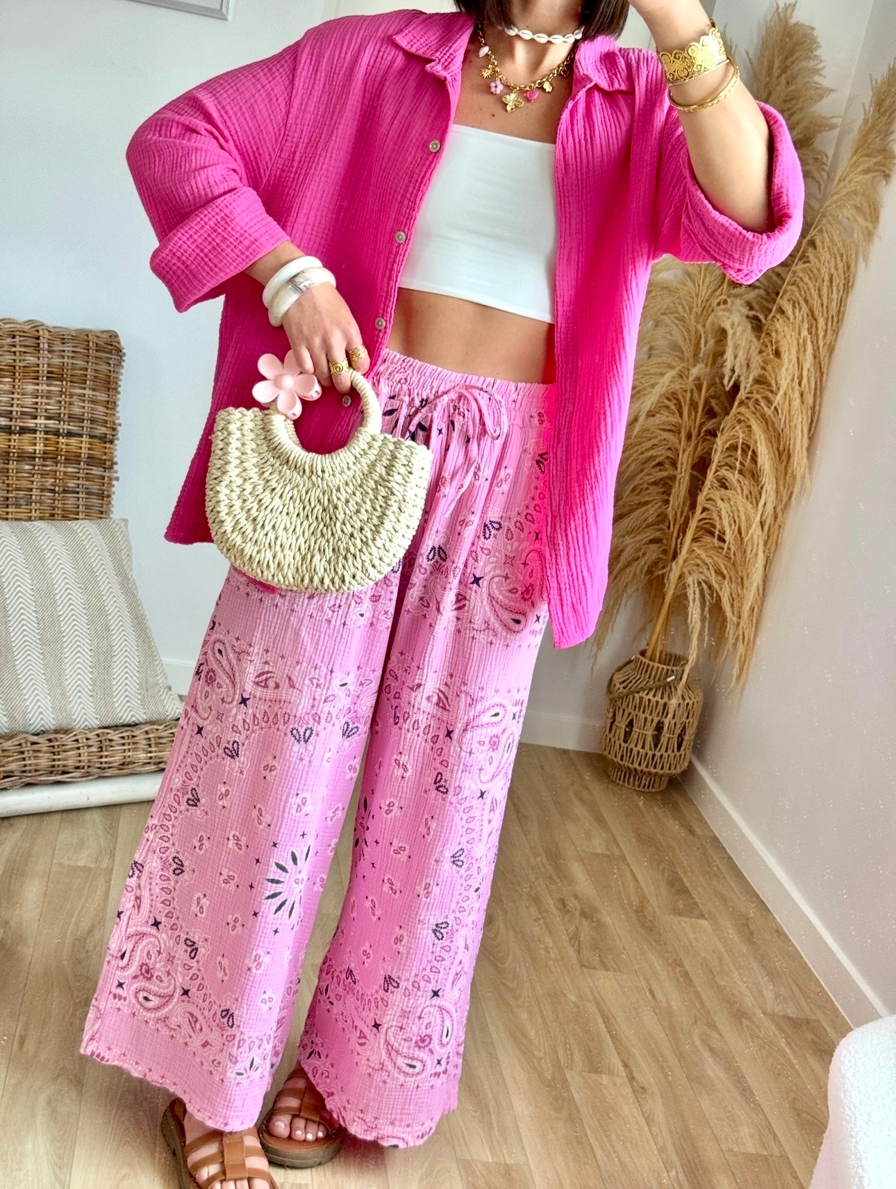 Pantalon NARA imprimé bandana