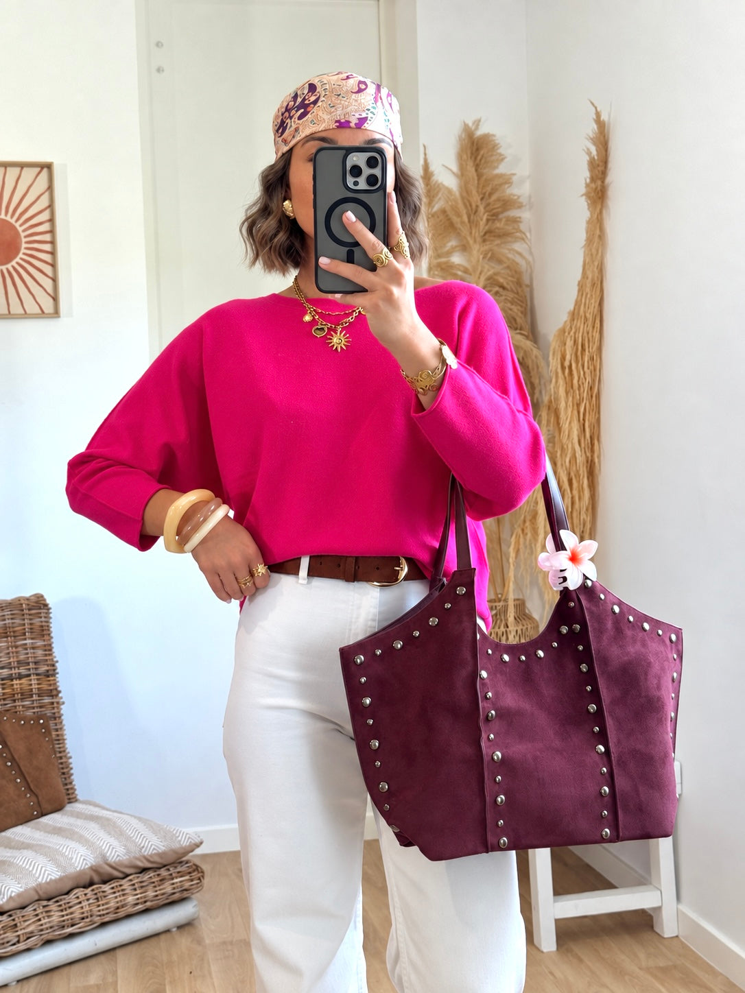 Top CALY fushia