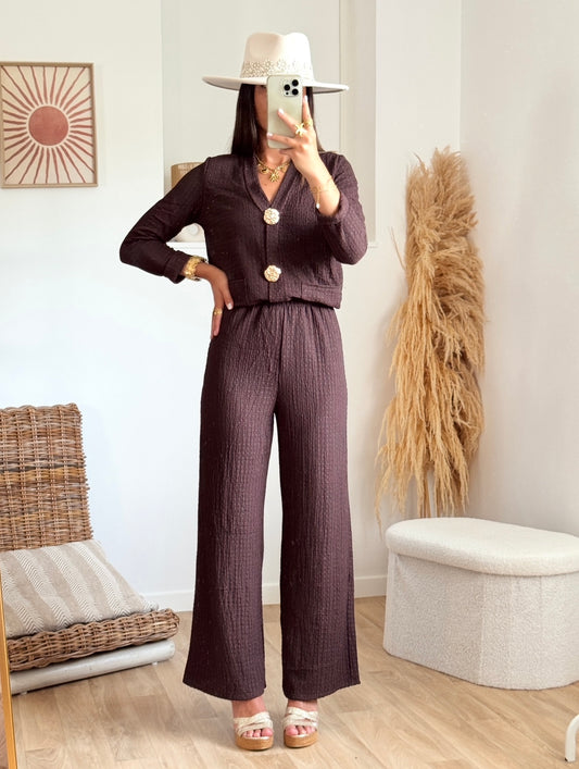 Pantalon LAYA chocolat