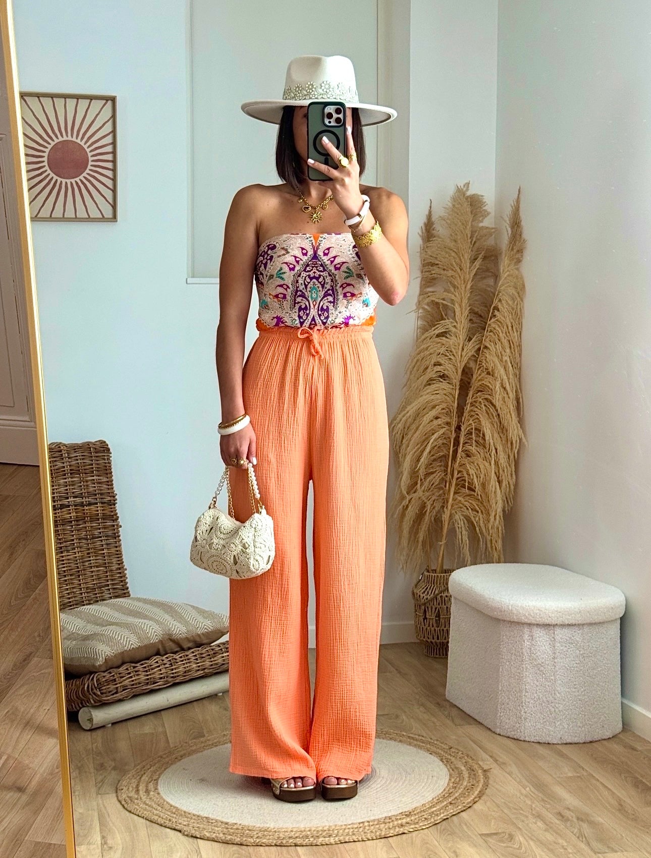 Pantalon LIORA saumon