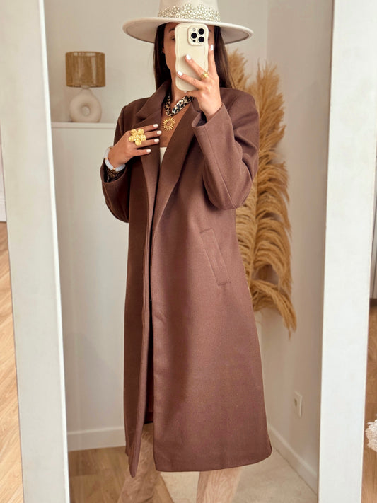 Manteau long LOANE marron