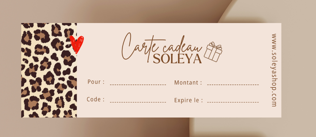 Carte cadeau physique Soleya