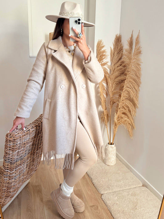 Veste longue MILA beige