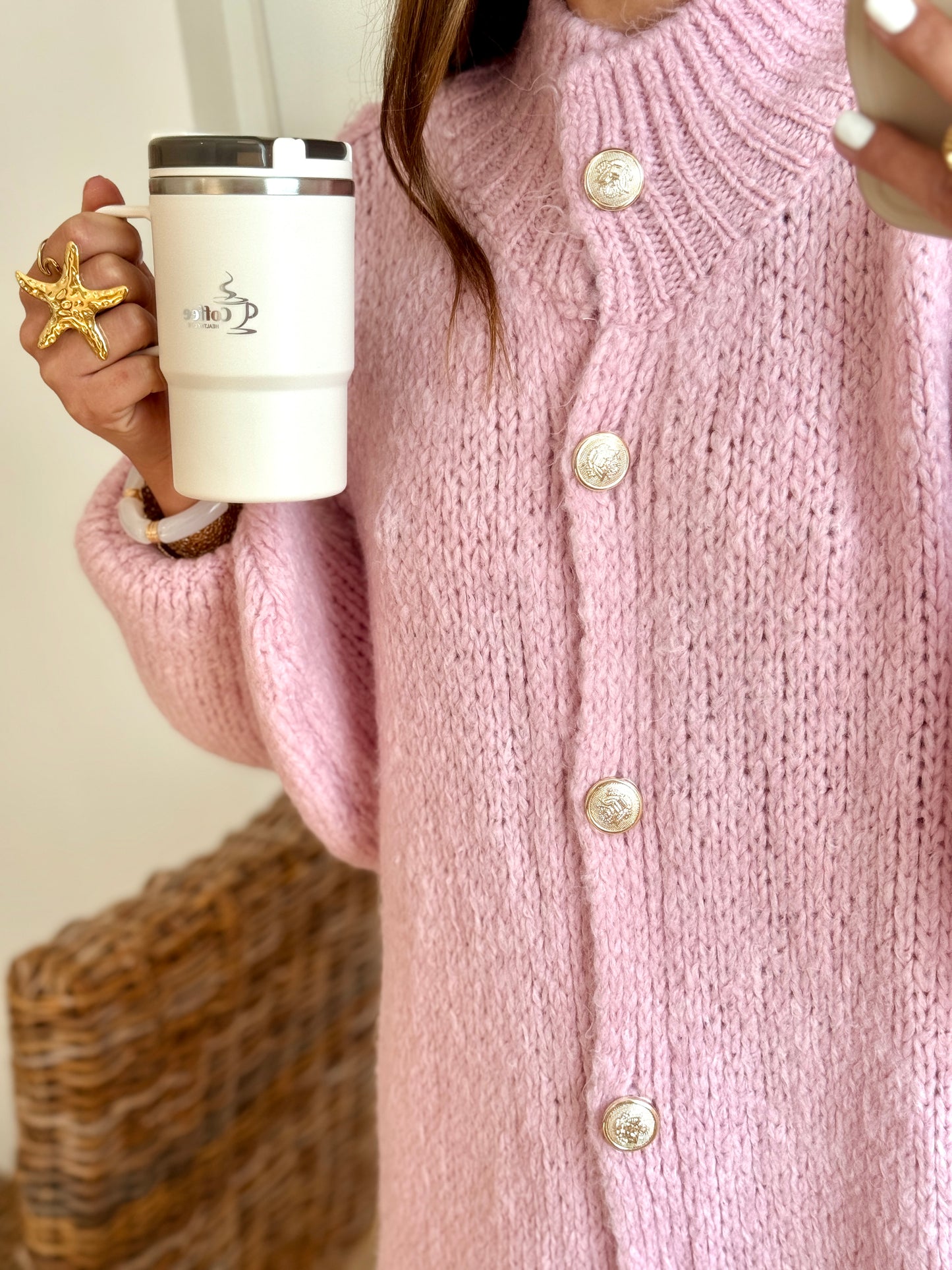 Pull/gilet EMMA rose