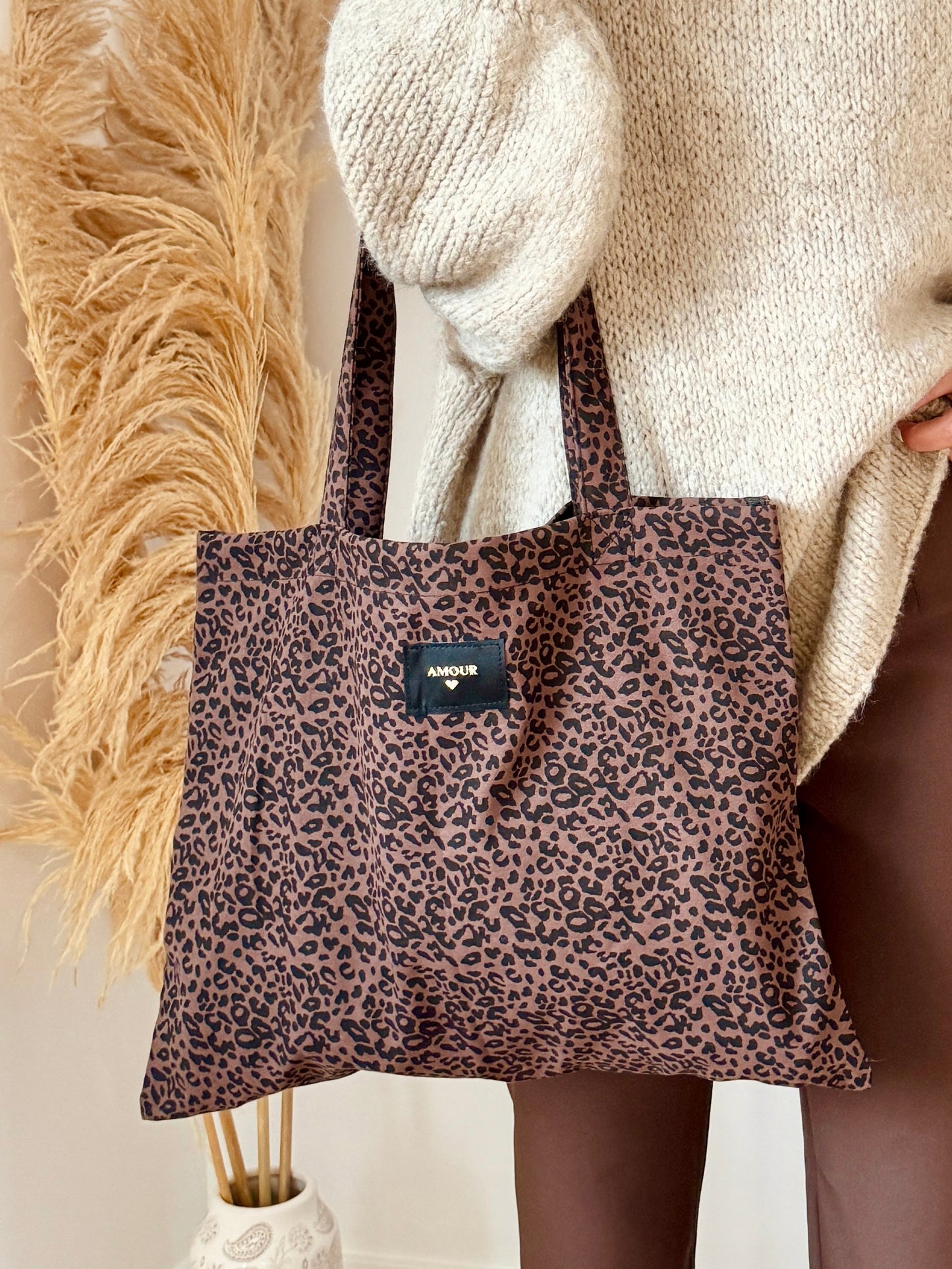 SUZY leopard totebag (brown)